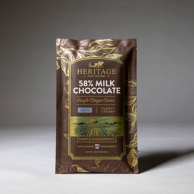 58% Dark Milk Chocolate Bar 50g