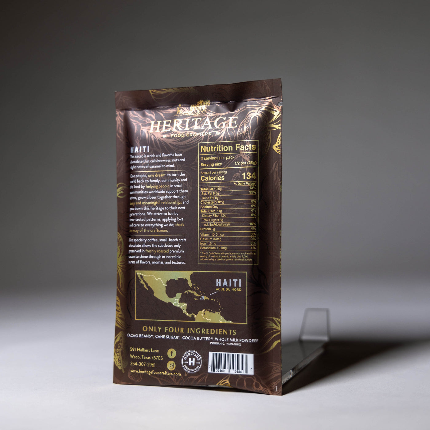 58% Dark Milk Chocolate Bar 50g